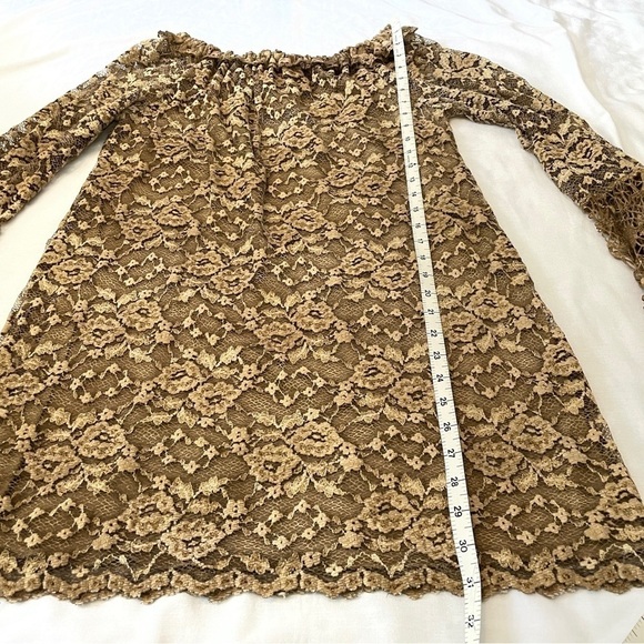 Pat Dahnke Small Floral Lace Mini DRESS Boho Western - Picture 9 of 10